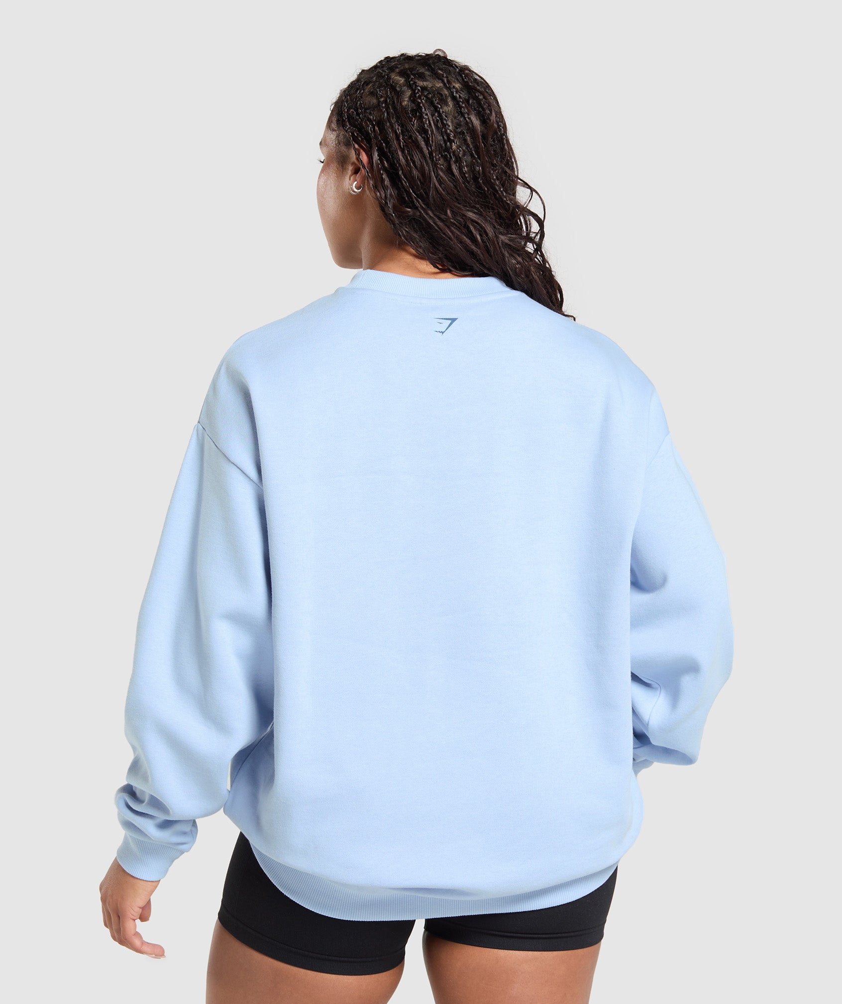 Graphic Illustration Pullover Gentle Blue