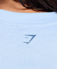 Graphic Illustration Pullover Gentle Blue