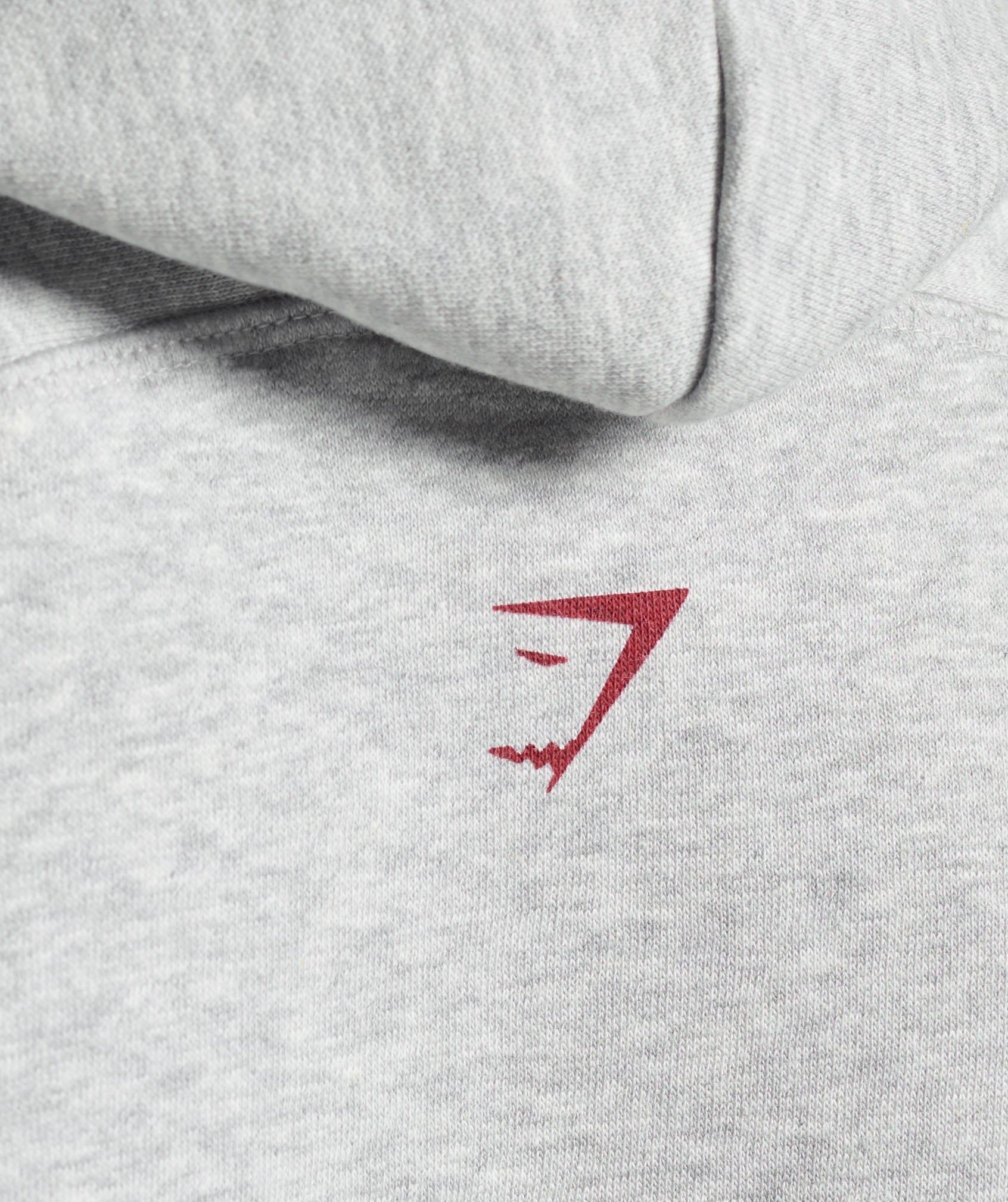 Lifting Essentials Graphic Cropped Hoodie Light Grey Core Marl