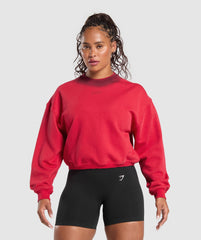 Gains Washed Loopback Crew Neck Conditioning Red/Sets Red