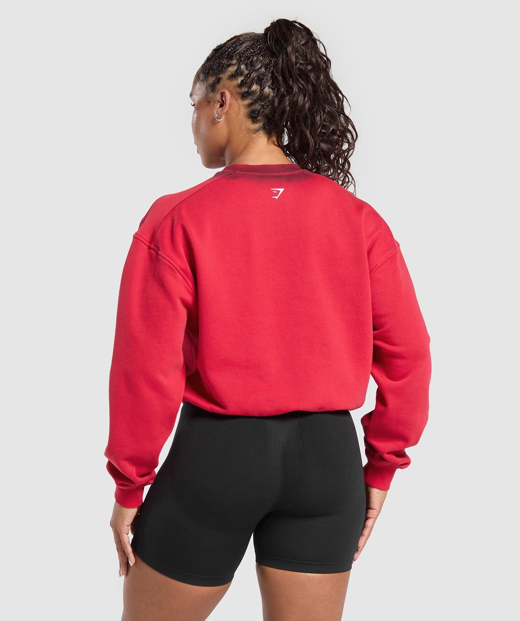 Gains Washed Loopback Crew Neck Conditioning Red/Sets Red