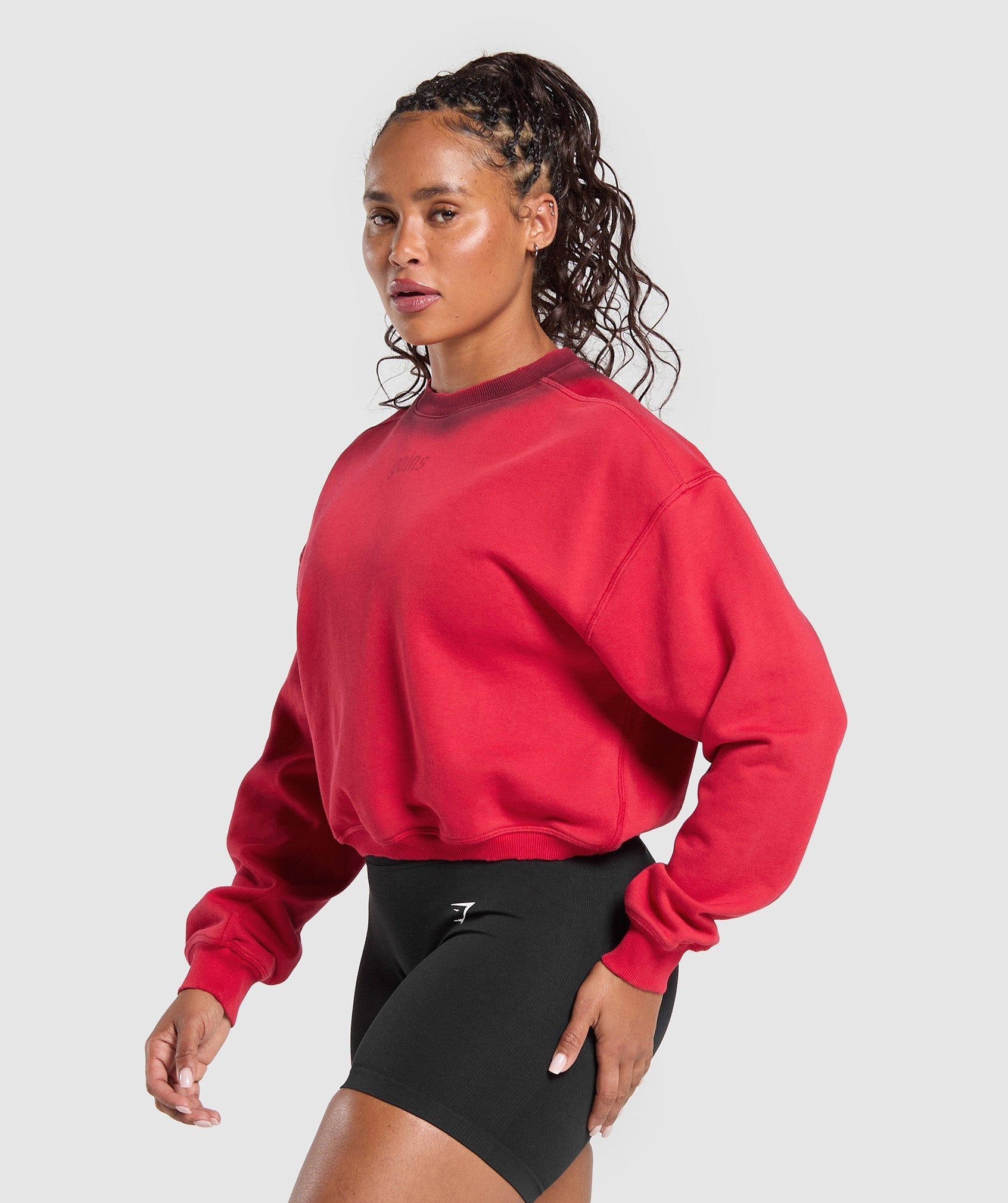 Gains Washed Loopback Crew Neck Conditioning Red/Sets Red