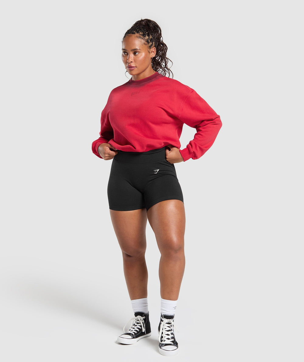 Gains Washed Loopback Crew Neck Conditioning Red/Sets Red