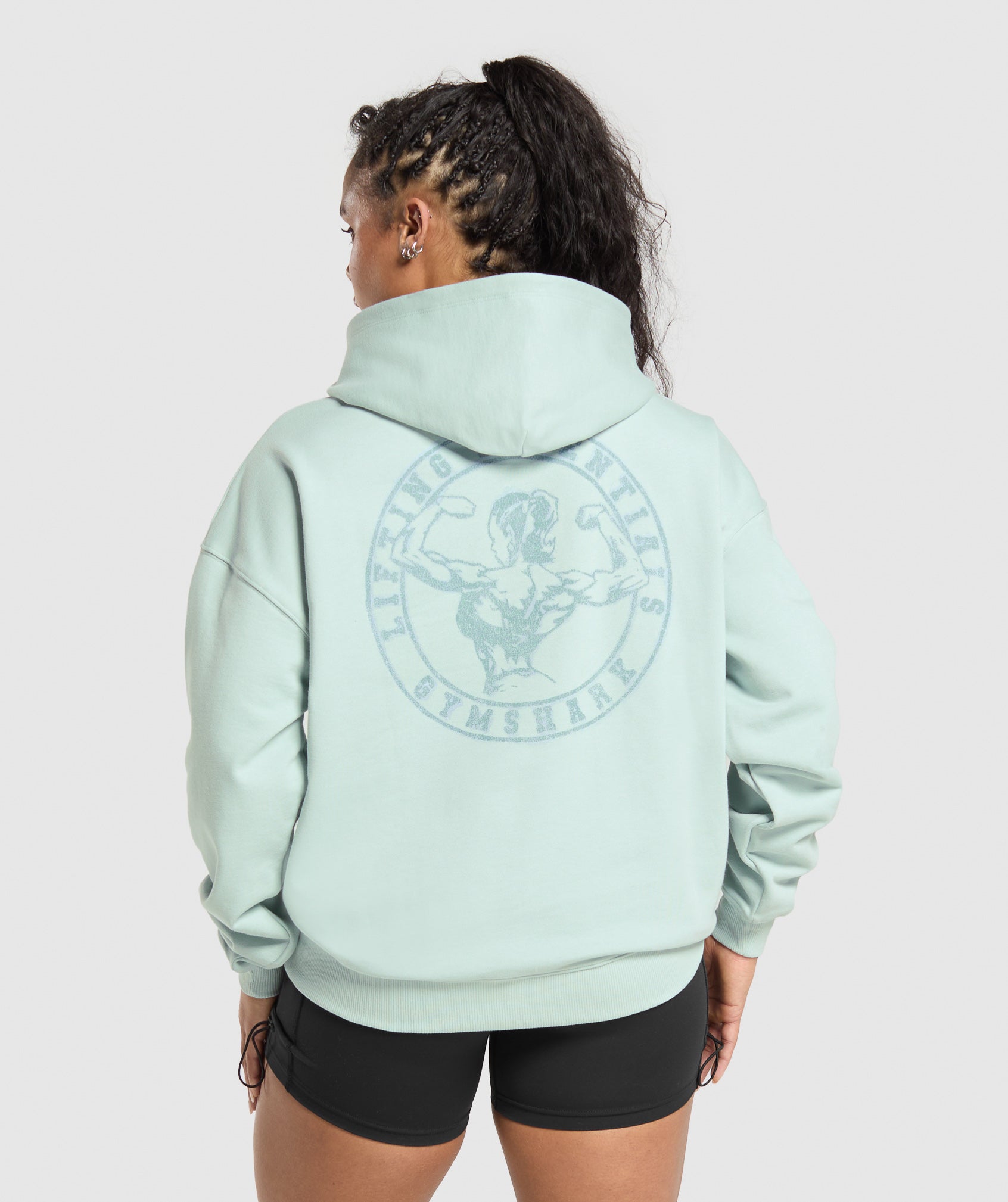Back Gains Graphic Hoodie Morning Blue