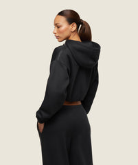everywear Tech Cropped Hoodie Black