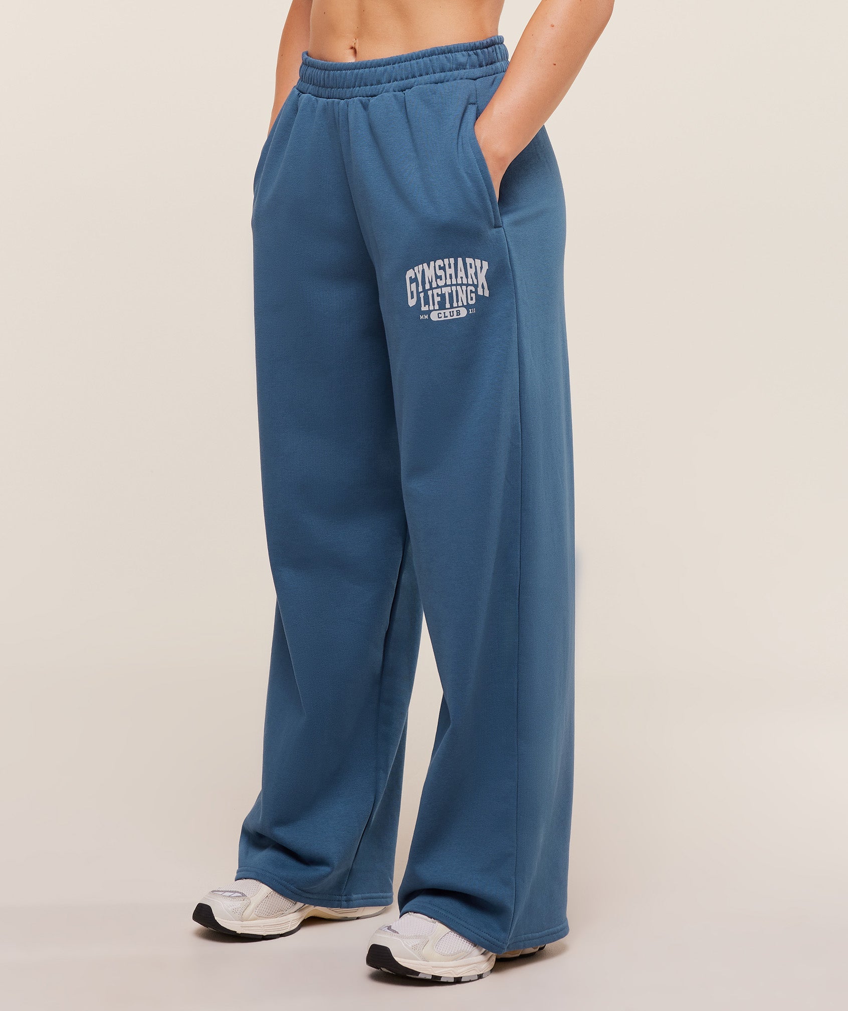 Lifting Club Graphic Straight Leg Joggers Compound Blue