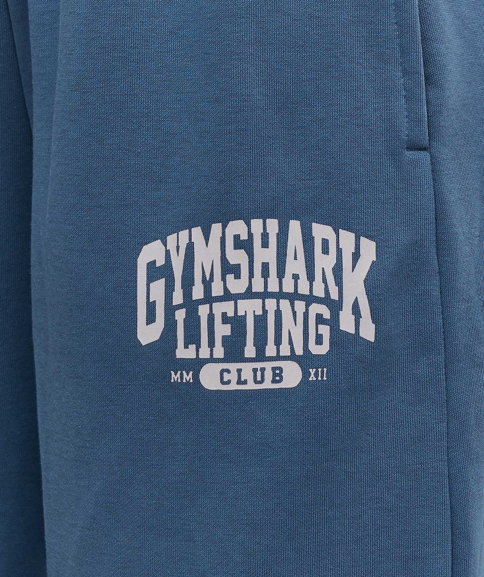 Lifting Club Graphic Straight Leg Joggers Compound Blue