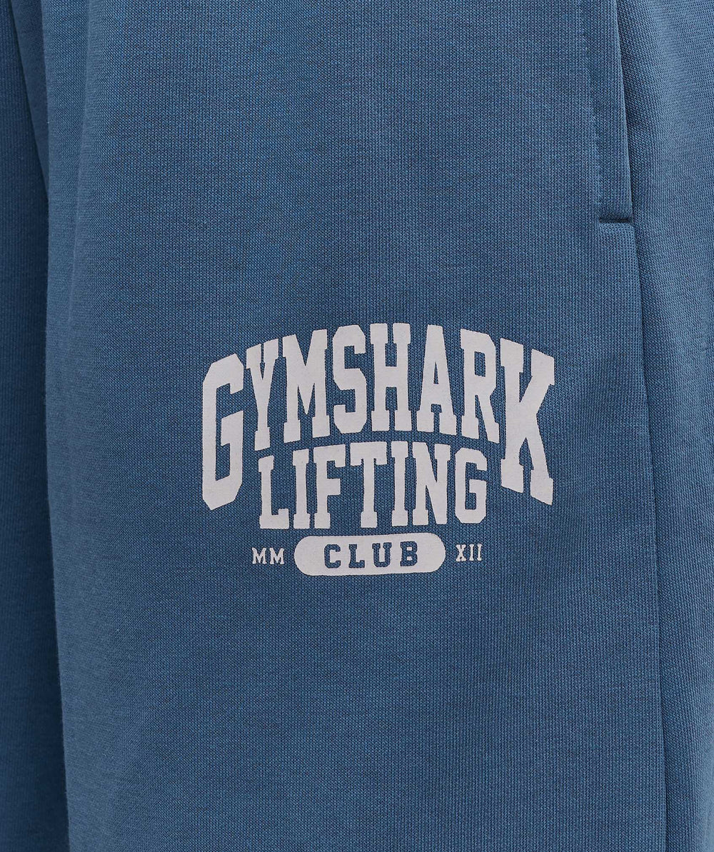 Lifting Club Graphic Straight Leg Joggers Compound Blue