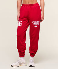 Varsity Graphic Oversized Joggers Conditioning Red