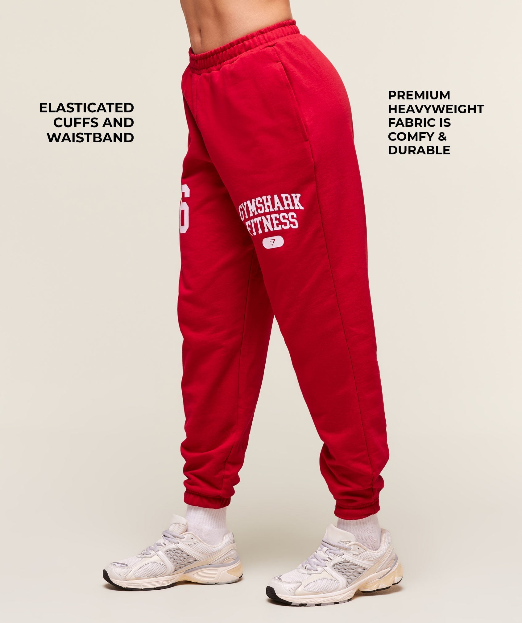 Varsity Graphic Oversized Joggers Conditioning Red