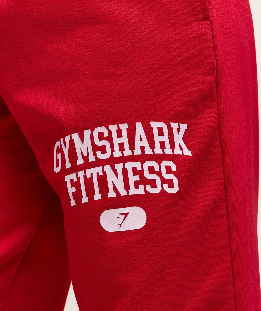 Varsity Graphic Oversized Joggers Conditioning Red