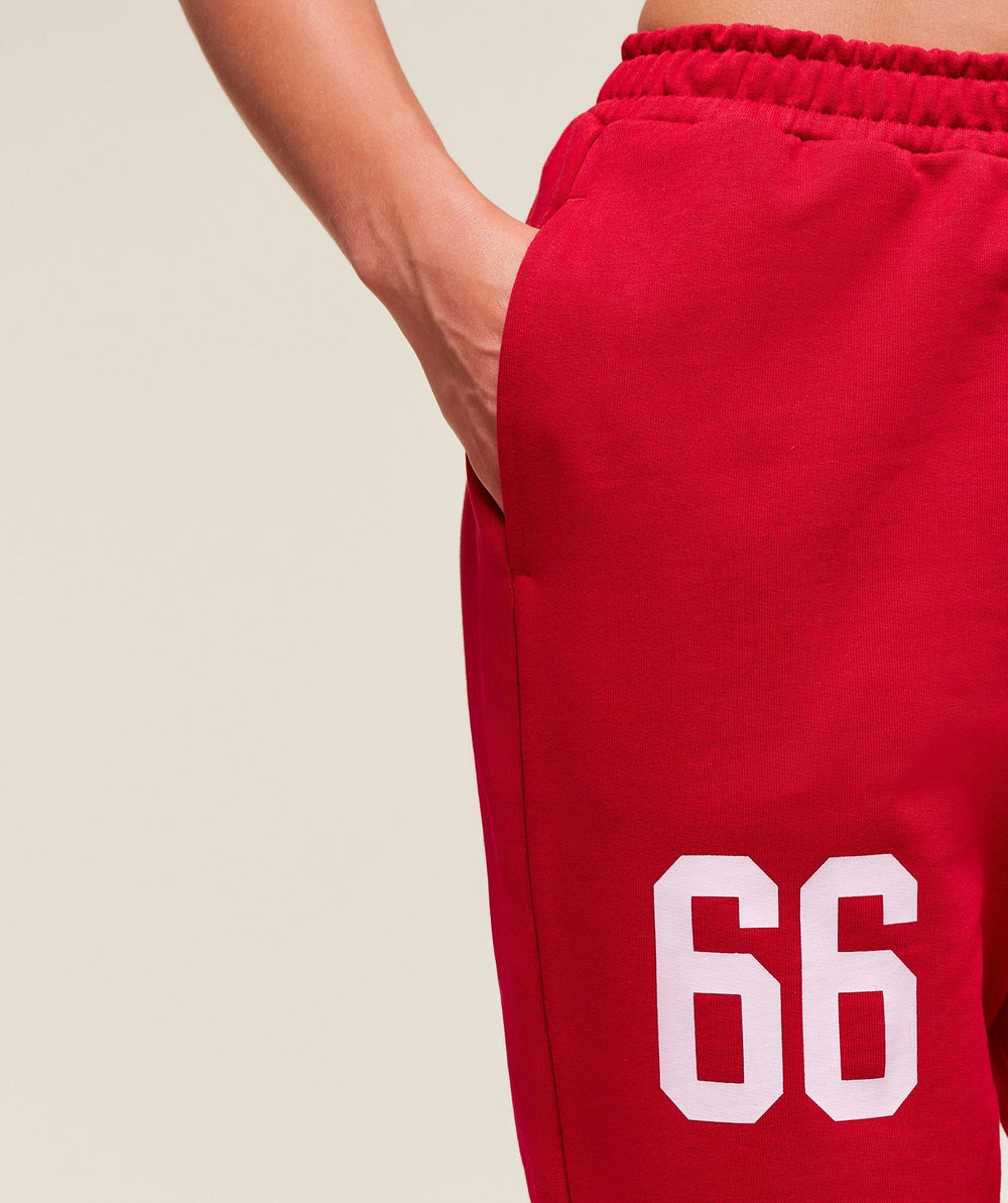 Varsity Graphic Oversized Joggers Conditioning Red