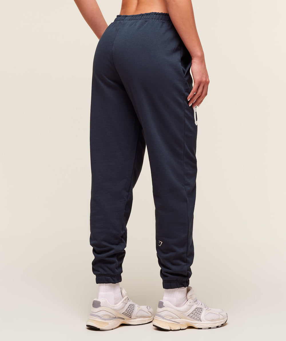 Varsity Graphic Oversized Joggers Heavy Blue