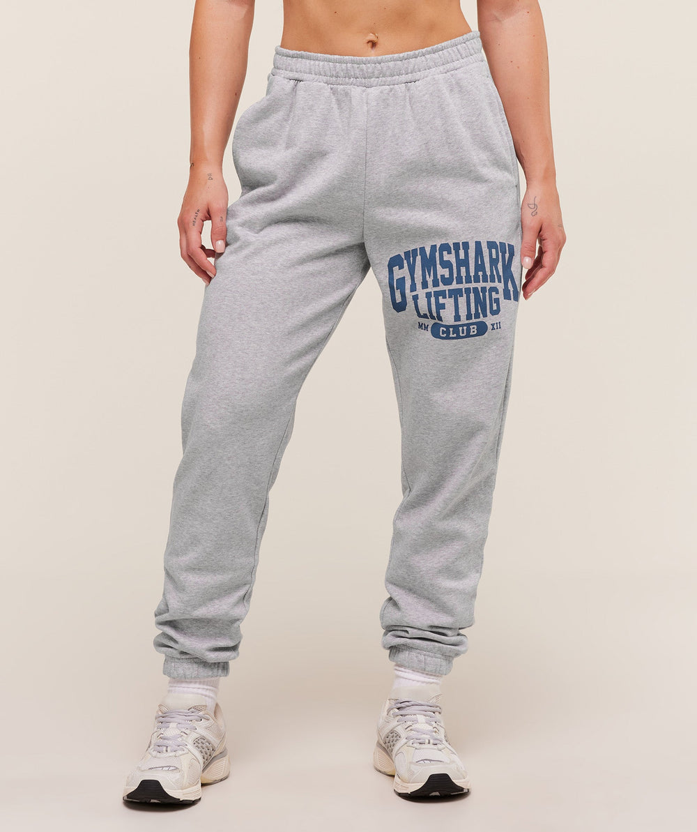 Lifting Club Graphic Joggers Light Grey Core Marl