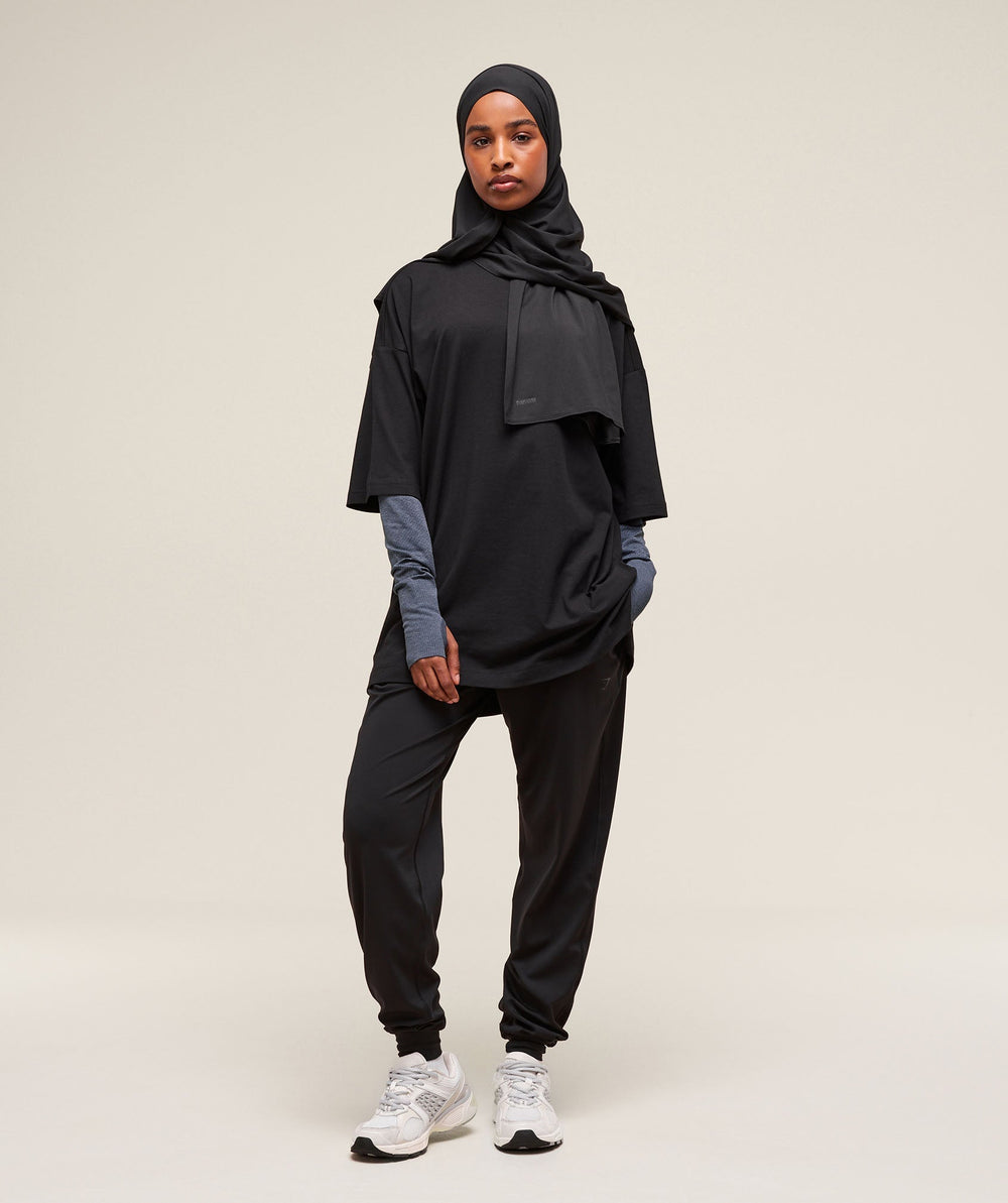 Covered Joggers Black