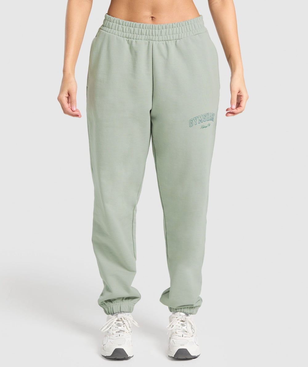 Campus Classics Graphic Joggers Stone Grey