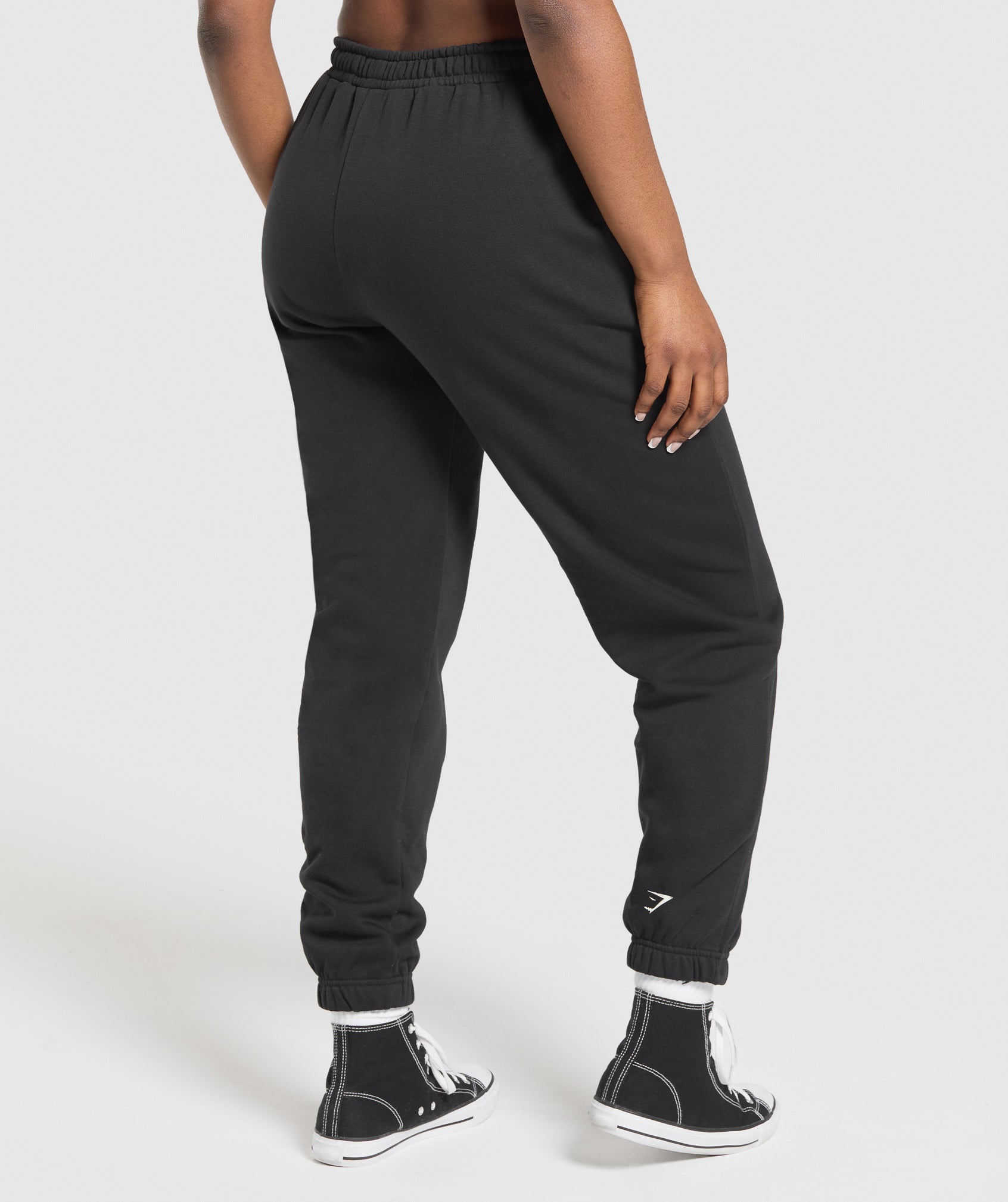 Heavy Duty Graphic Loopback Jogger Black