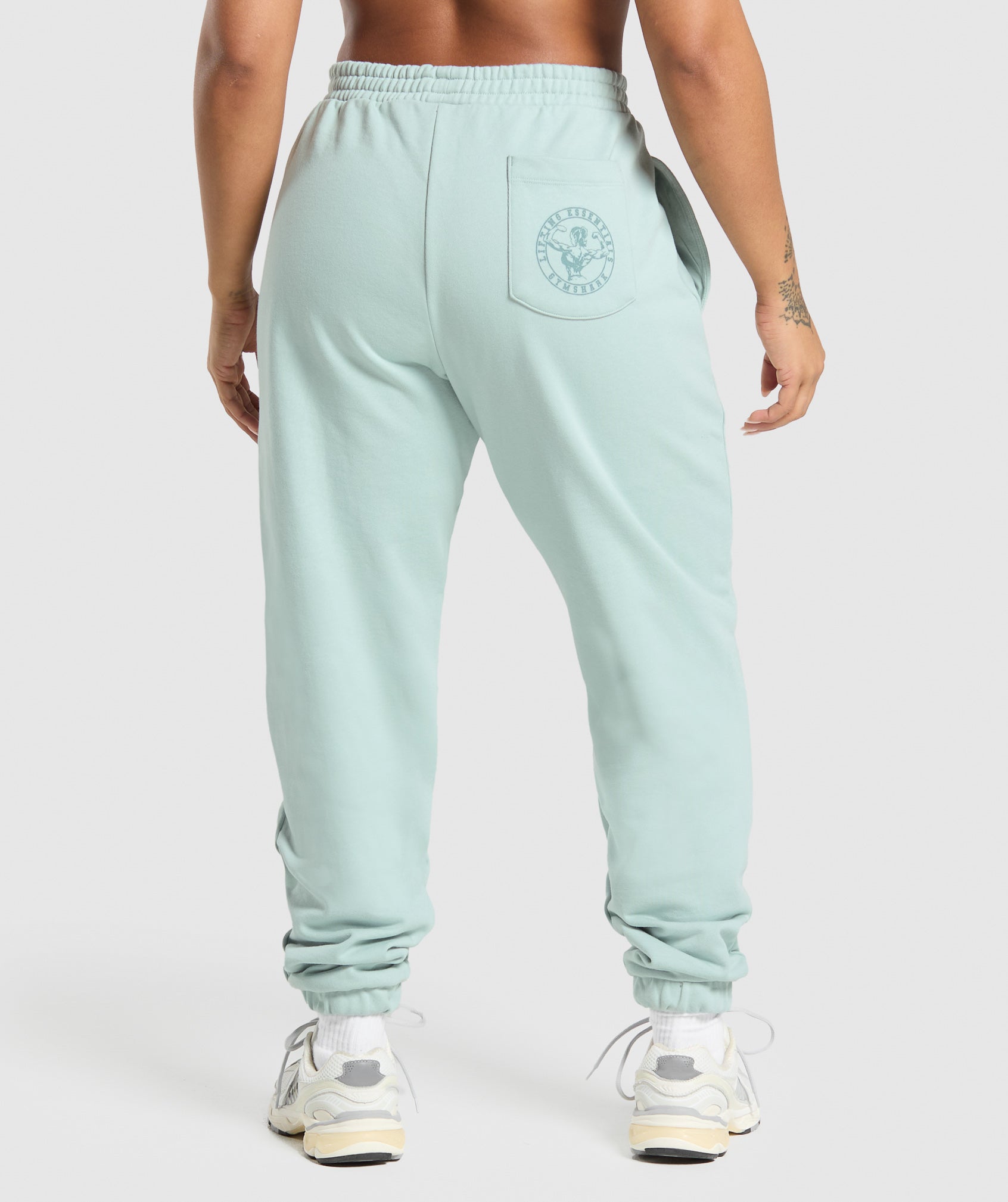 Back Gains Graphic Joggers Morning Blue