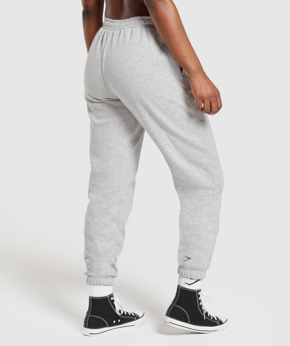 Heavy Duty Graphic Loopback Jogger Light Grey Core Marl