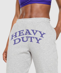 Heavy Duty Graphic Loopback Jogger Light Grey Core Marl