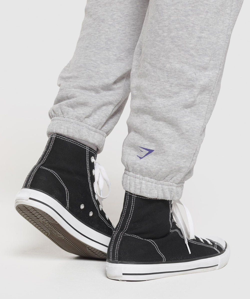 Heavy Duty Graphic Loopback Jogger Light Grey Core Marl