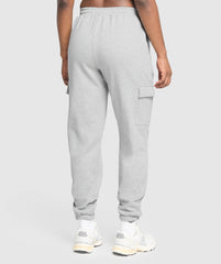 Fleece Cargo Joggers Light Grey Core Marl