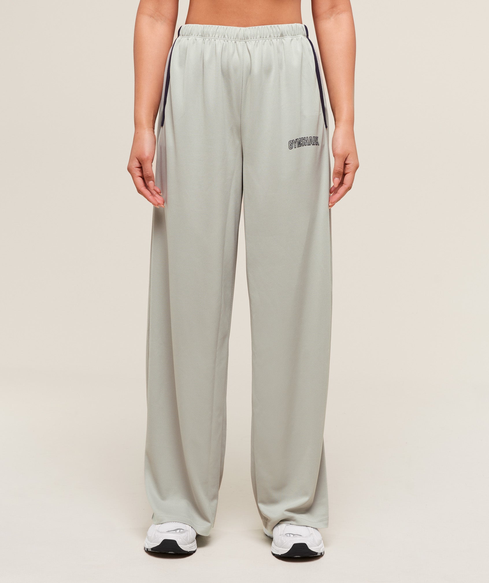 Mesh Straight Leg Pants Stone Grey/Heavy Blue