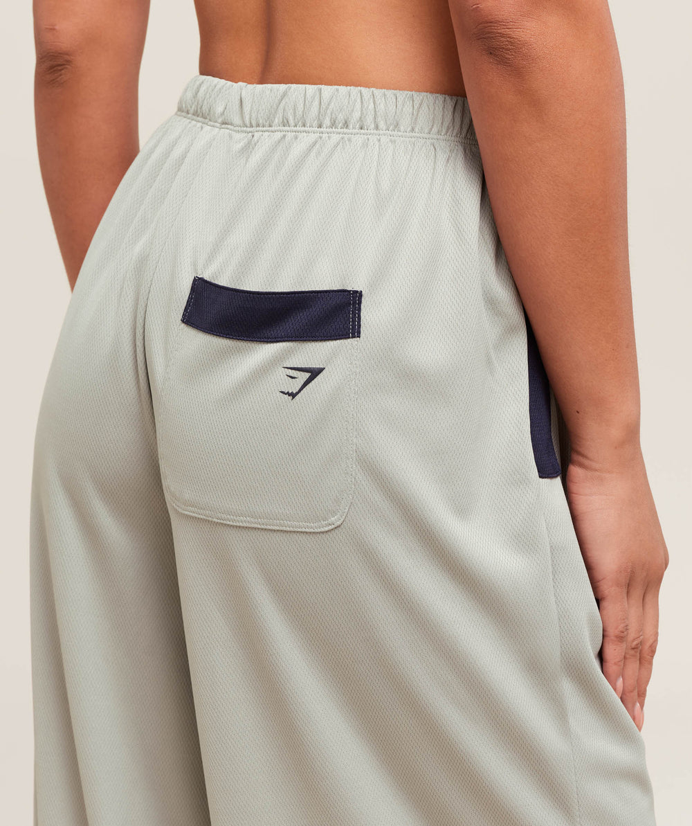 Mesh Straight Leg Pants Stone Grey/Heavy Blue
