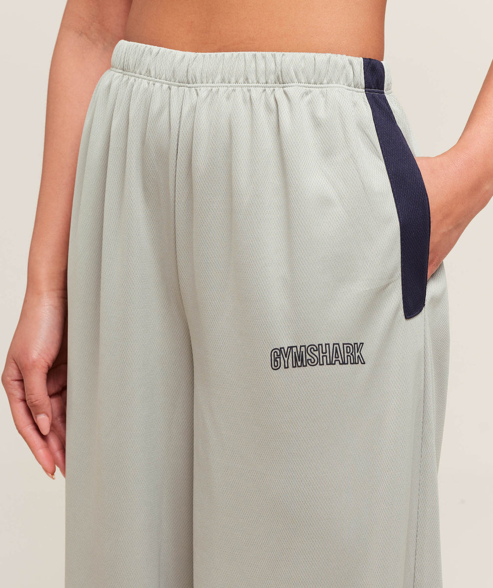 Mesh Straight Leg Pants Stone Grey/Heavy Blue