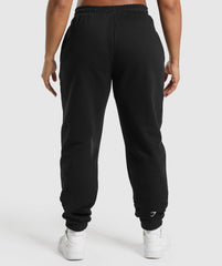 Lifting Essentials Graphic Brushed Oversized Joggers Black