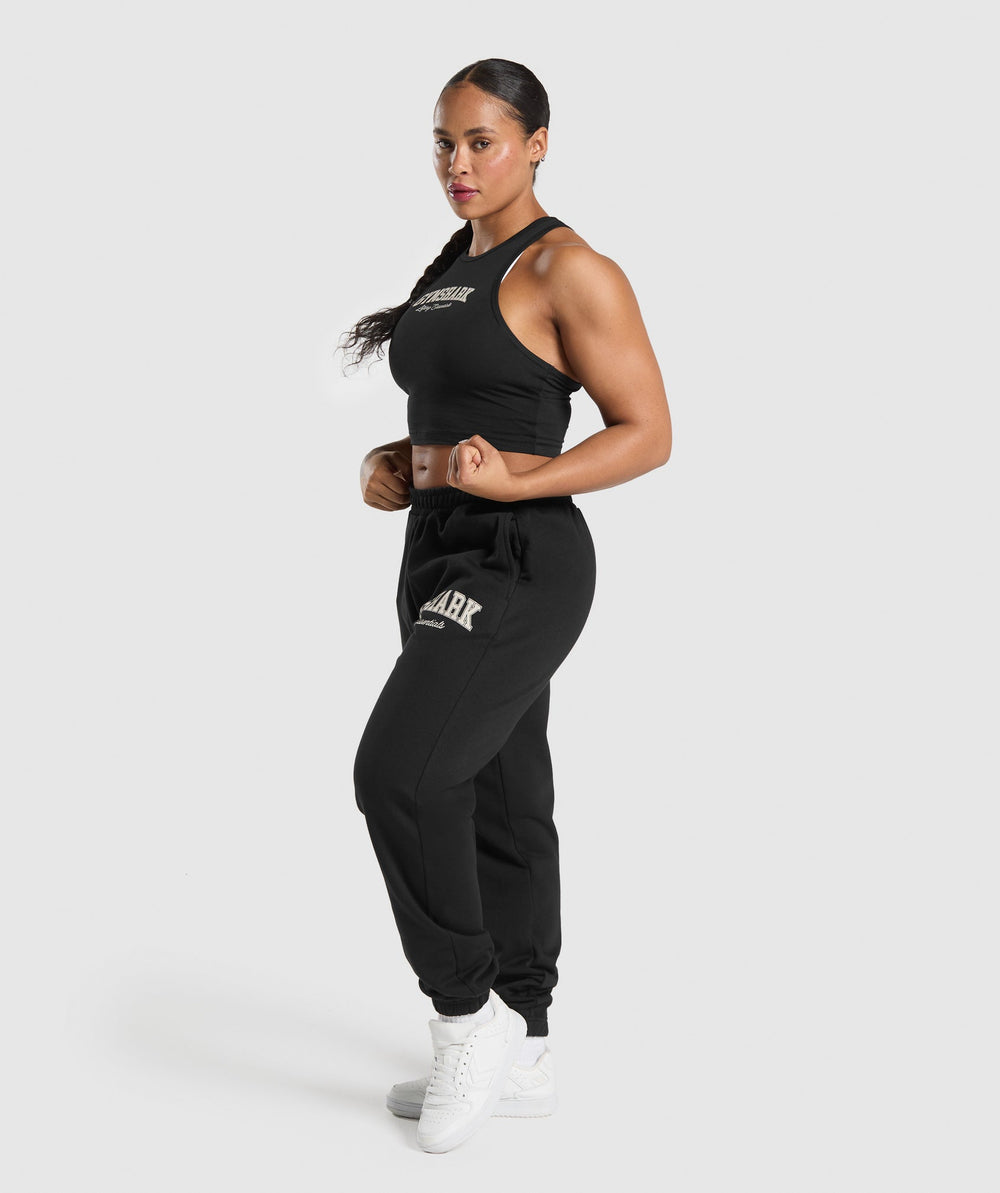 Lifting Essentials Graphic Brushed Oversized Joggers Black