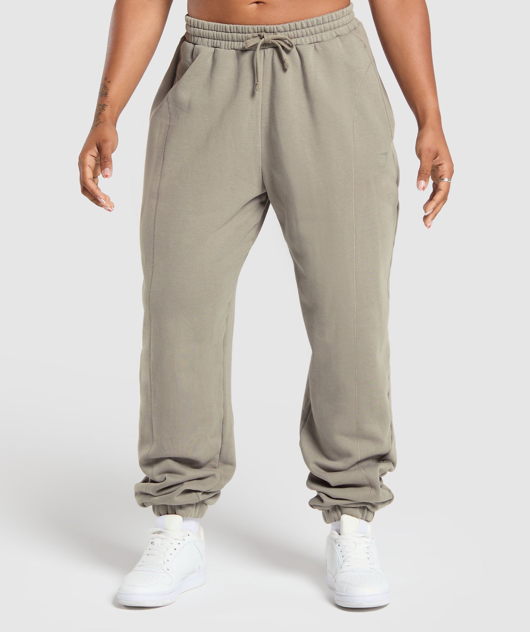 Power Washed Joggers Linen Brown