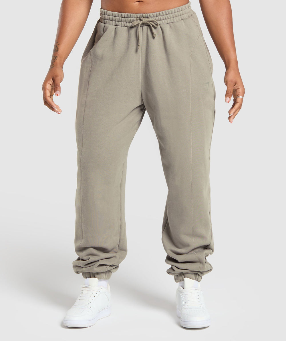 Power Washed Joggers Linen Brown