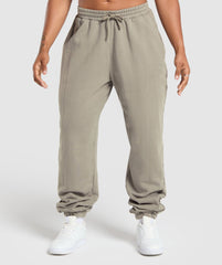 Power Washed Joggers Linen Brown