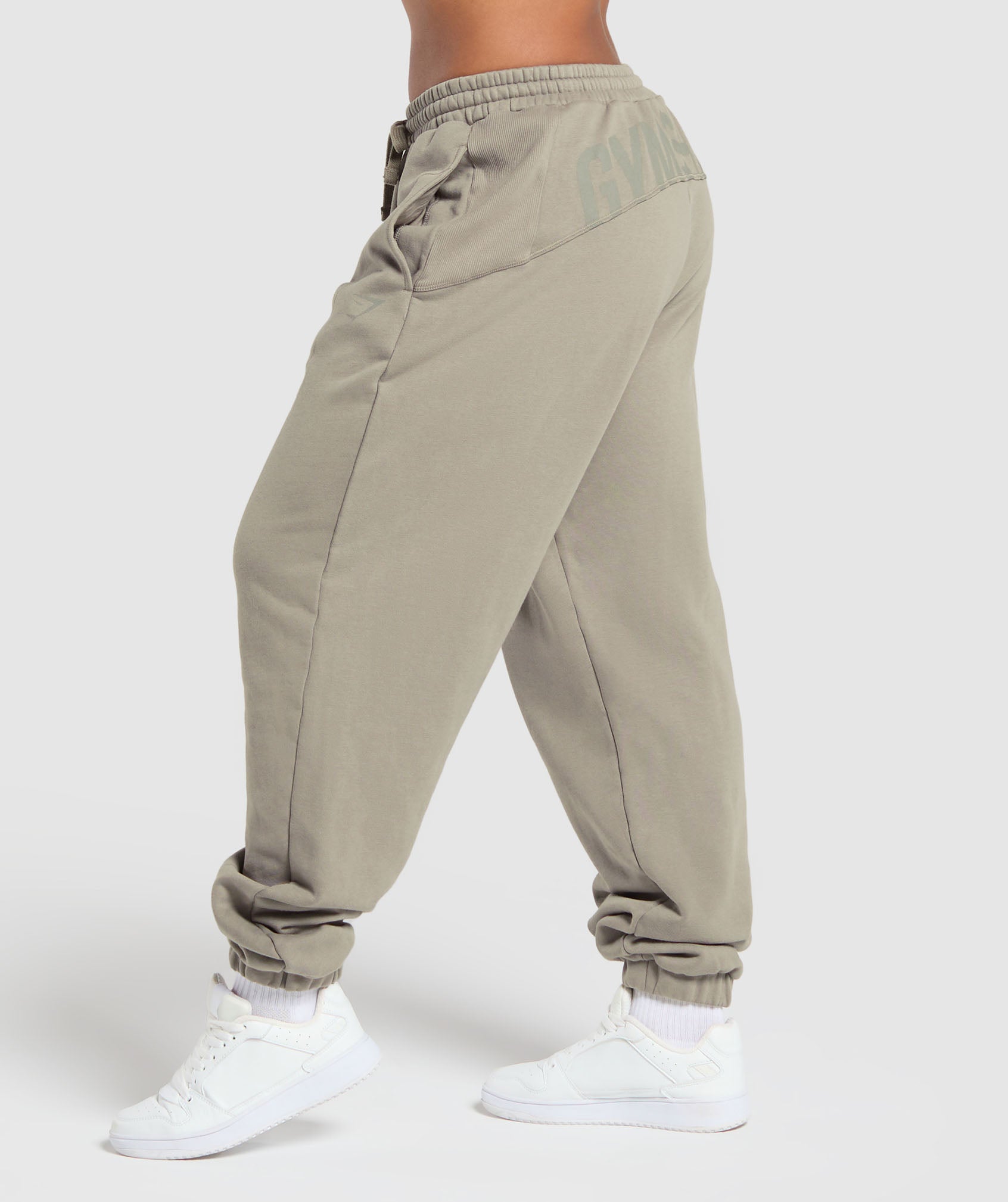 Power Washed Joggers Linen Brown