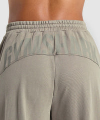Power Washed Joggers Linen Brown