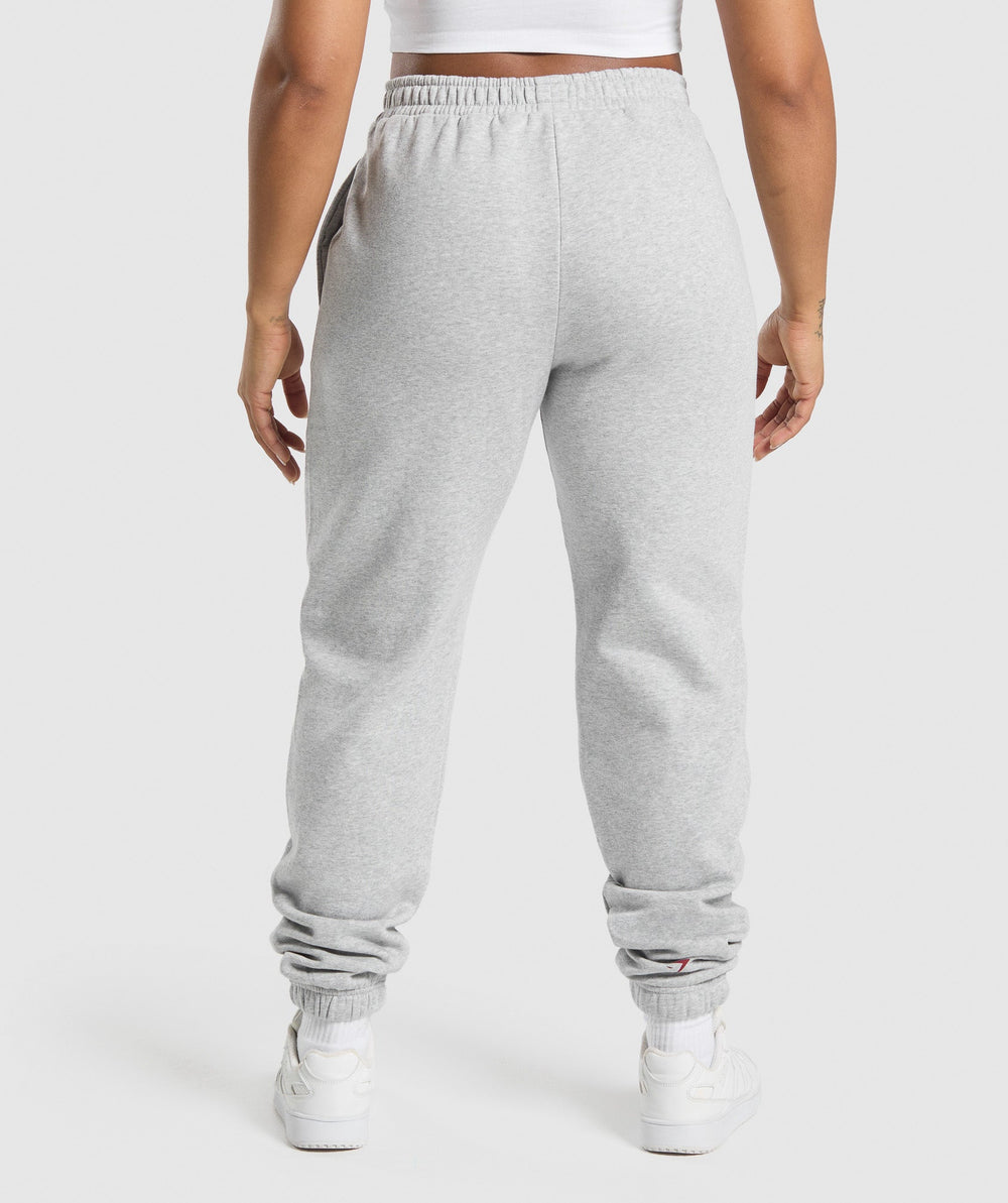 Lifting Essentials Graphic Brushed Oversized Joggers Light Grey Core Marl