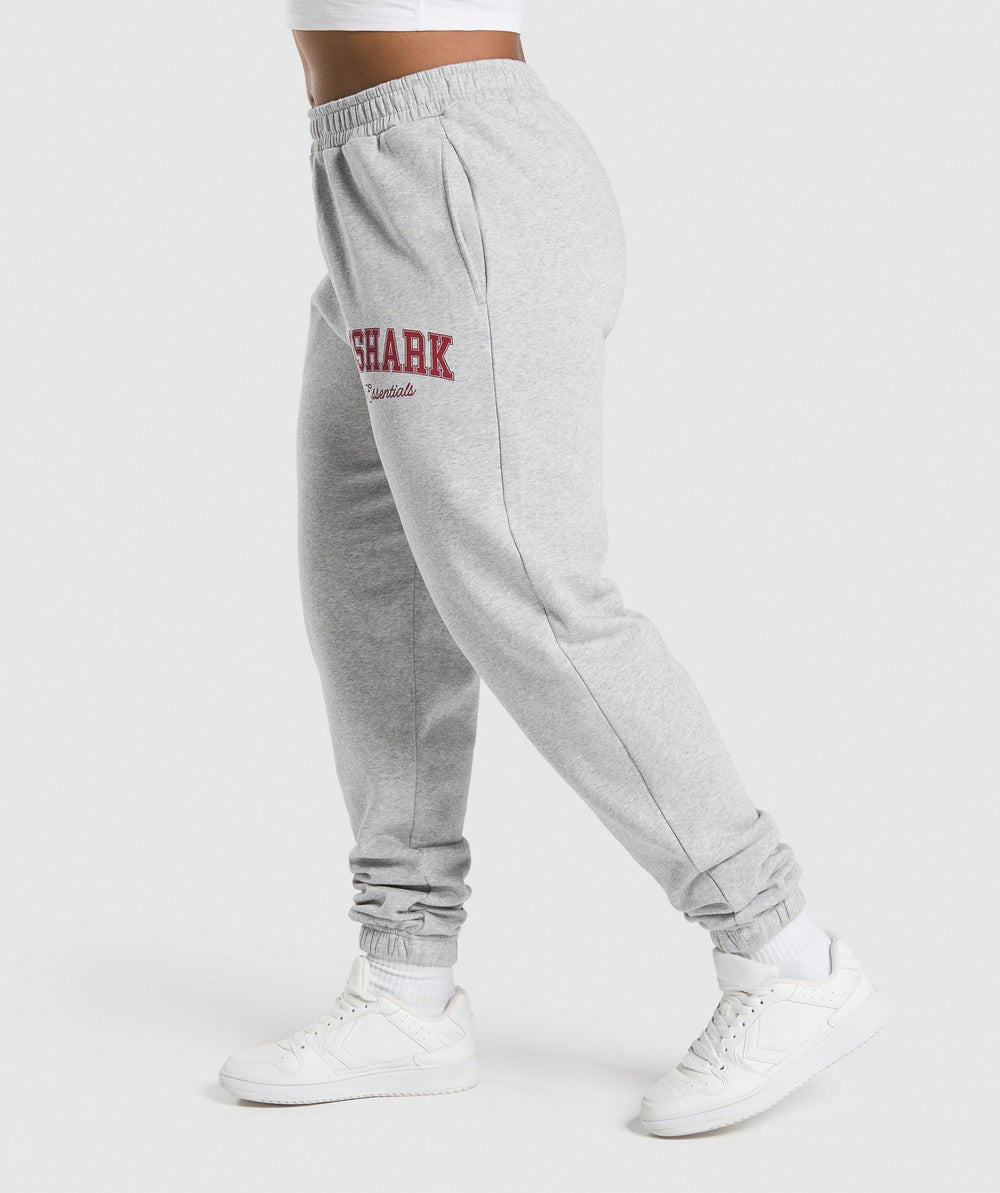 Lifting Essentials Graphic Brushed Oversized Joggers Light Grey Core Marl