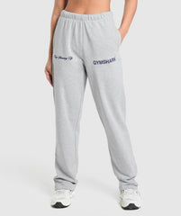 EST 2012 Graphic Straight Leg Joggers Light Grey Core Marl