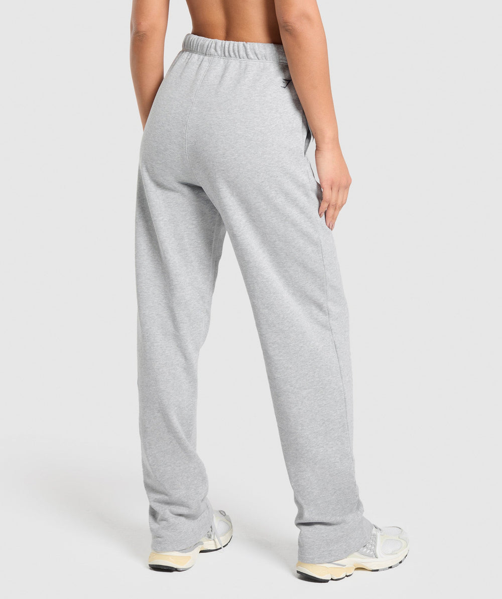 EST 2012 Graphic Straight Leg Joggers Light Grey Core Marl