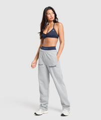EST 2012 Graphic Straight Leg Joggers Light Grey Core Marl