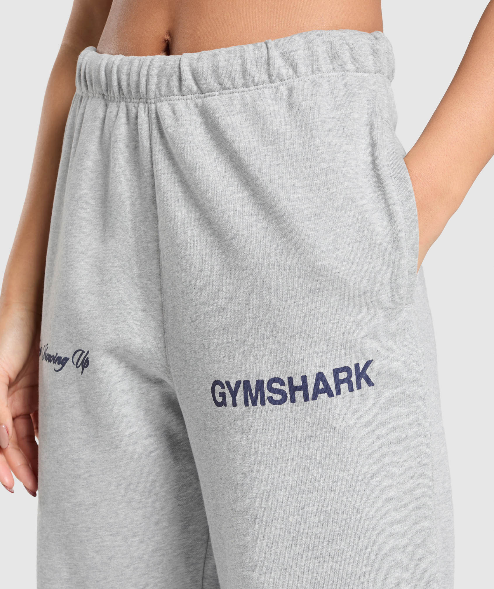 EST 2012 Graphic Straight Leg Joggers Light Grey Core Marl