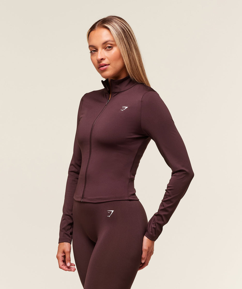 Training Zip Up Jacket Cherry Purple