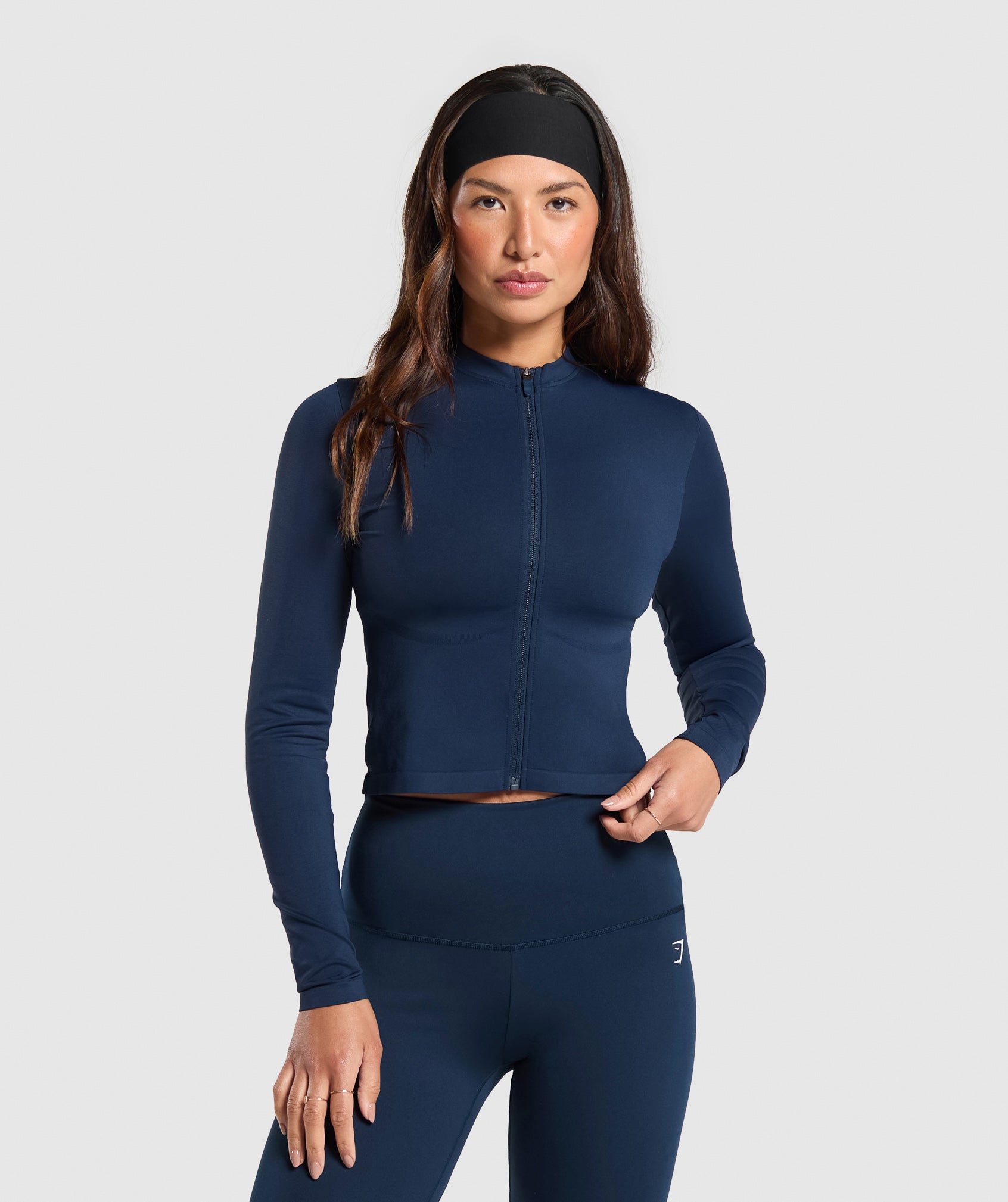 Everyday Seamless Zip Tracktop Navy