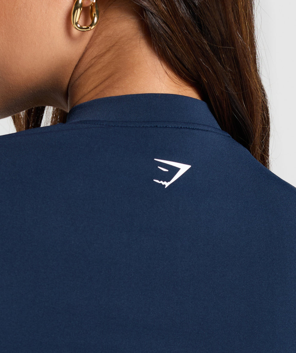 Everyday Seamless Zip Tracktop Navy