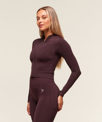 Everyday Seamless Zip Tracktop Cherry Purple