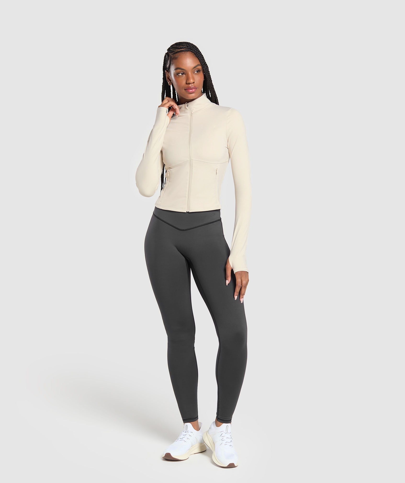 Elevate Tracktop Cream Beige