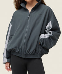 everywear Coaches Track Jacket Faded Black/Ice Grey