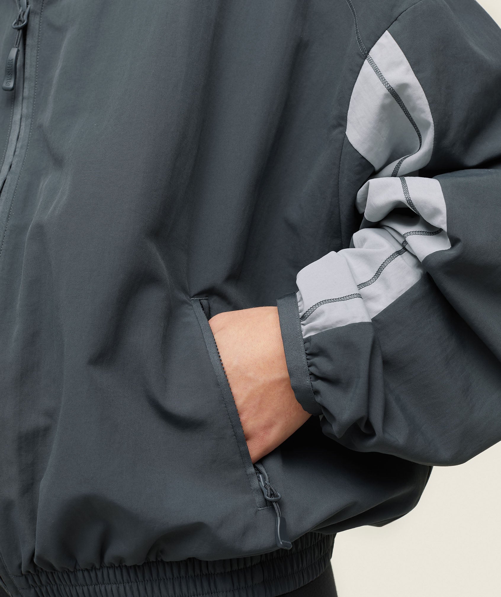 everywear Coaches Track Jacket Faded Black/Ice Grey