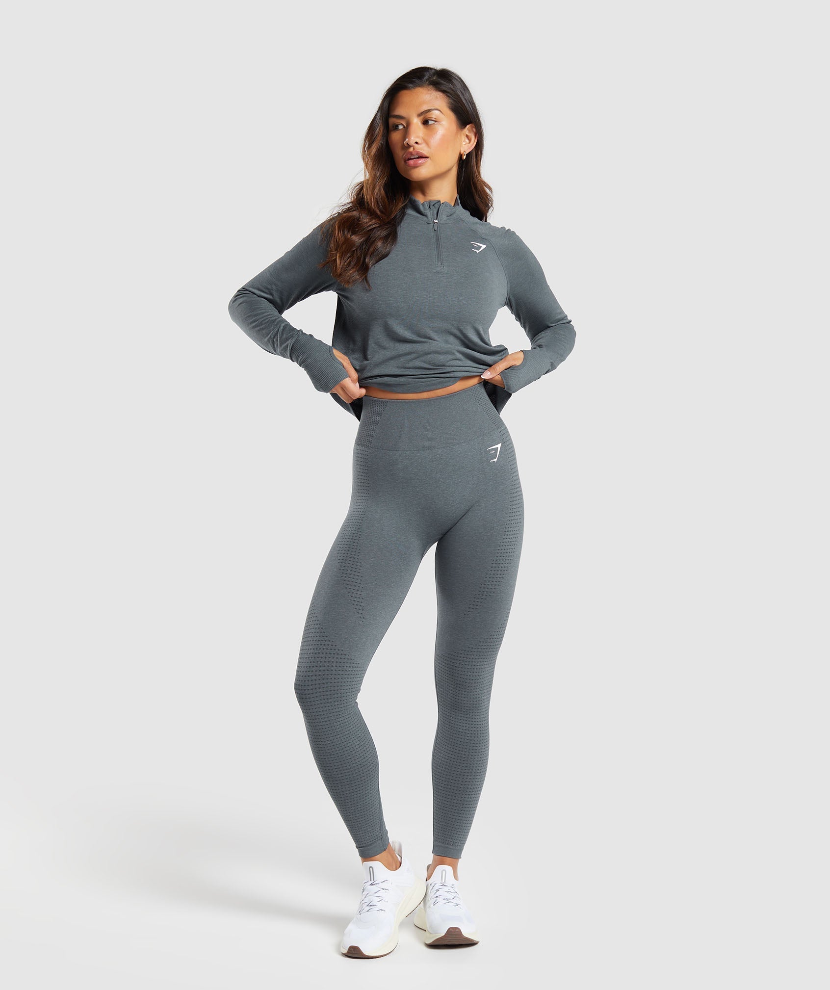 Vital 1/4 Zip Strong Grey/ Marl